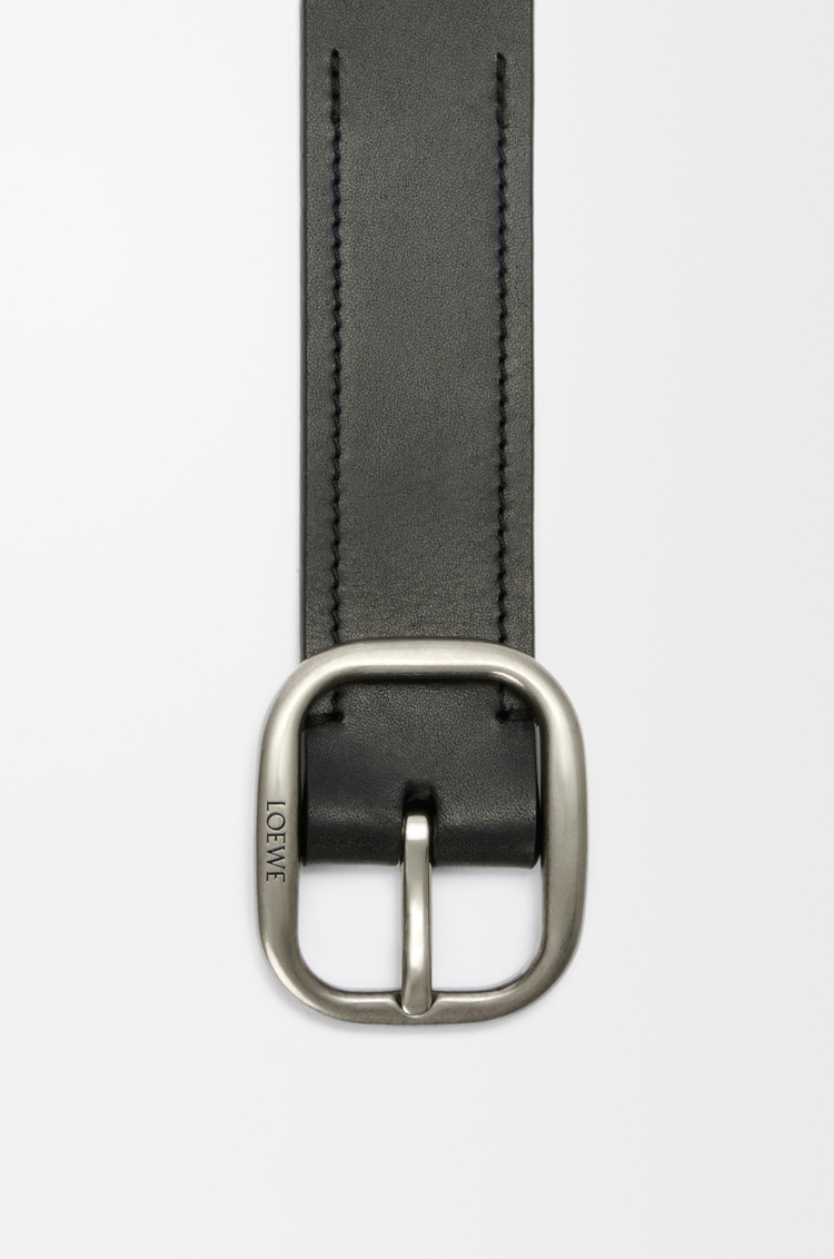 LOEWE ラウンド ソフト ベルト（クラシックカーフ）  ブラック/ヴィンテージパラジウム
