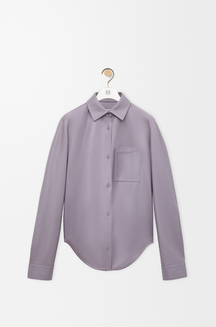 LOEWE 纳帕羊皮革衬衫 Dark Lavender