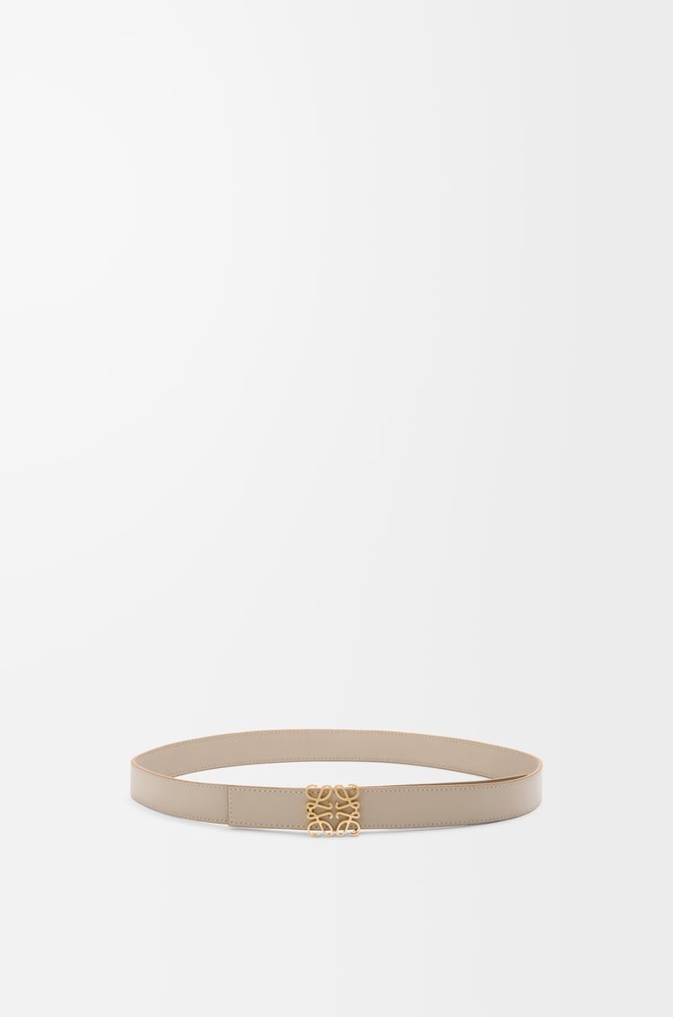 LOEWE リバーシブル アナグラム ベルト（サプルグレインカーフ） クレイ/ゴールド