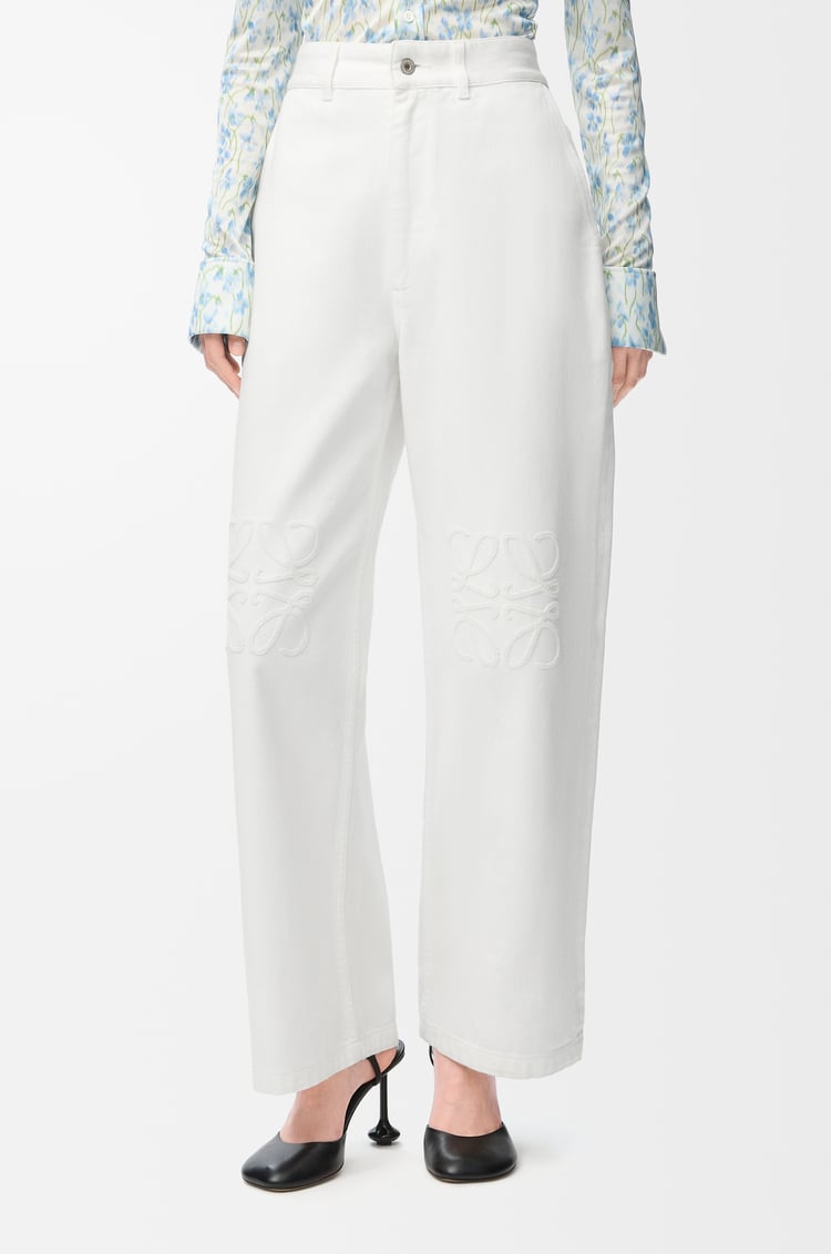 LOEWE Anagram baggy jeans in denim White