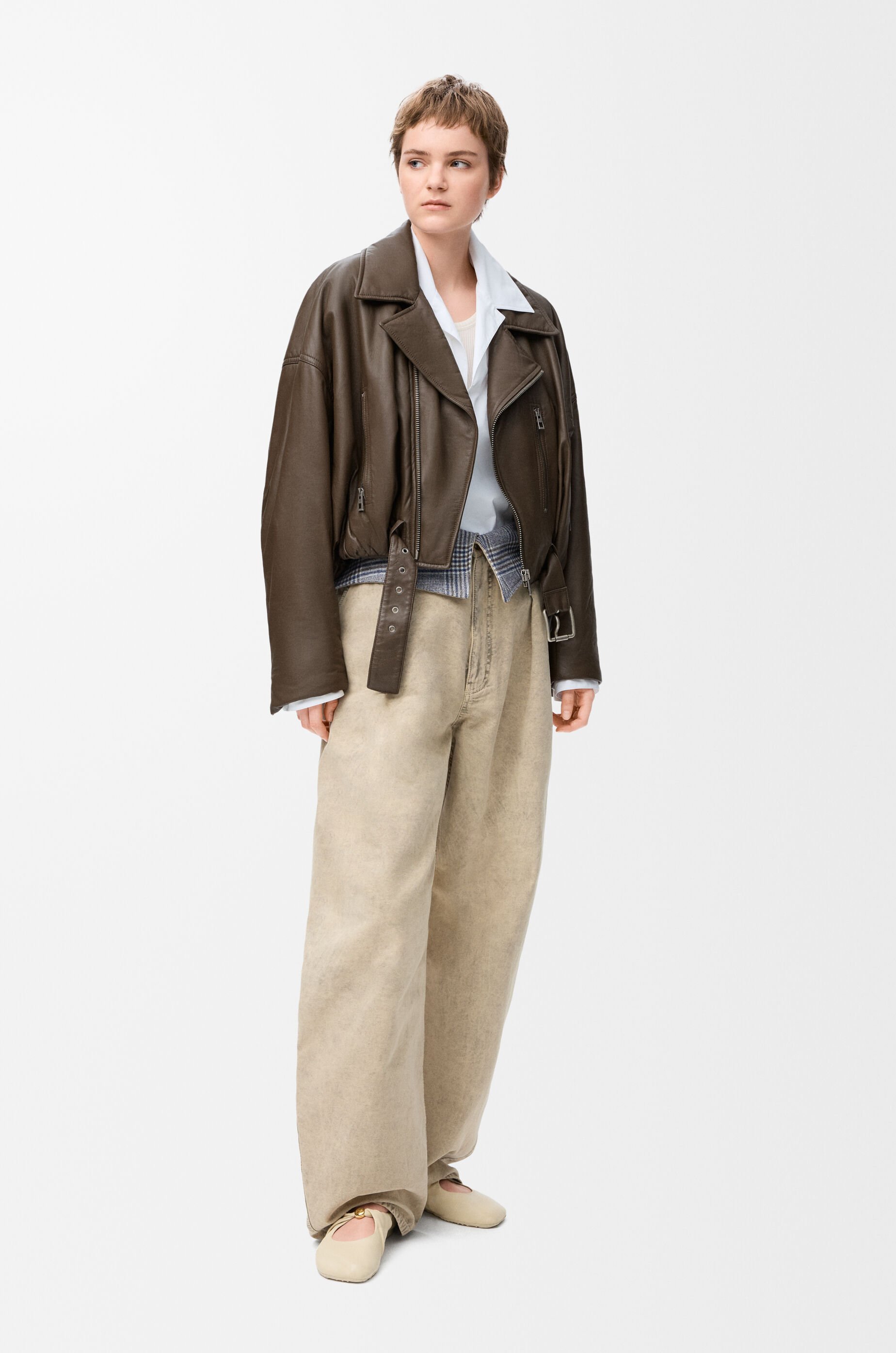 LOEWE オリーブグリーン ジャケット ベルテッド ジャケット（コットン） グリーン - LOEWE