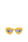 LOEWE 醋酸纖維充氣式貓眼太陽眼鏡 黃