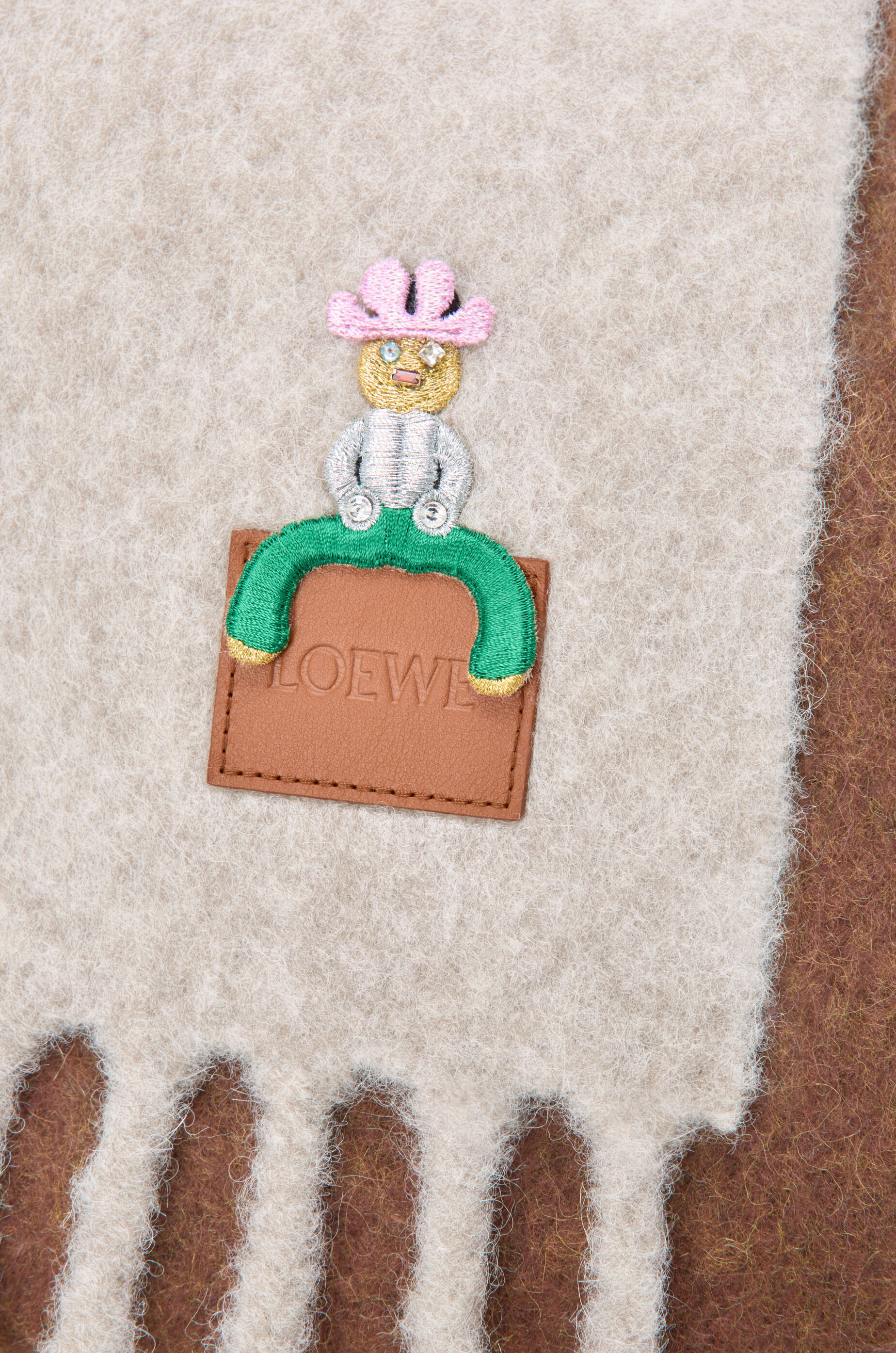 Scarf in alpaca and wool blend Grey - LOEWE