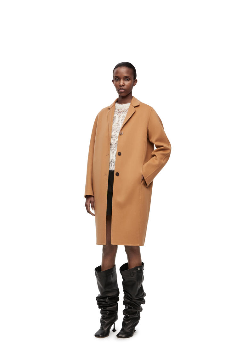 LOEWE Anagram coat in wool and cashmere Camel
