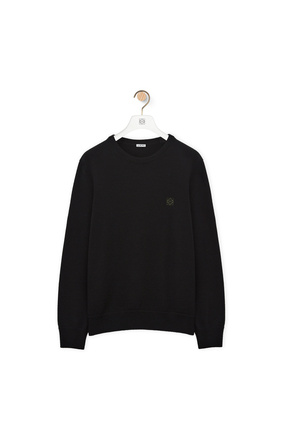 LOEWE Anagram sweater in wool Black/Khaki Green