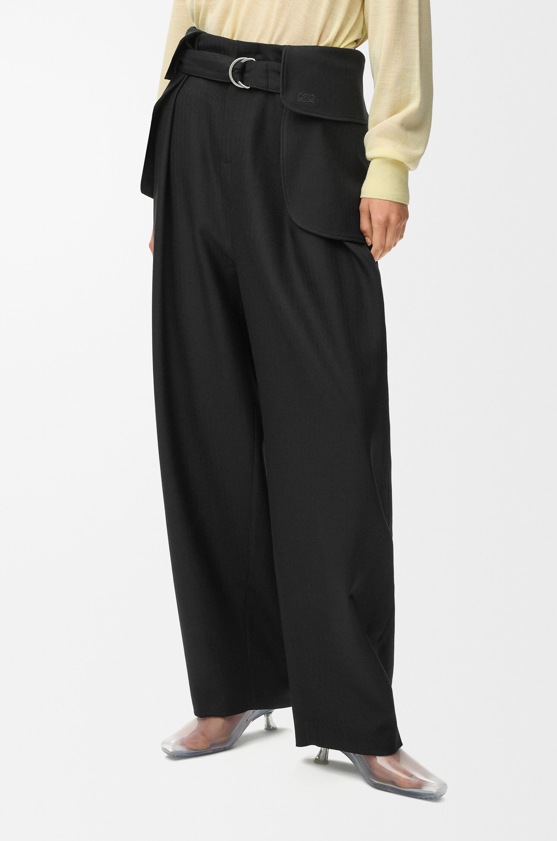 カーゴ トラウザーズ（ウール） ブラック - LOEWE Japan official website