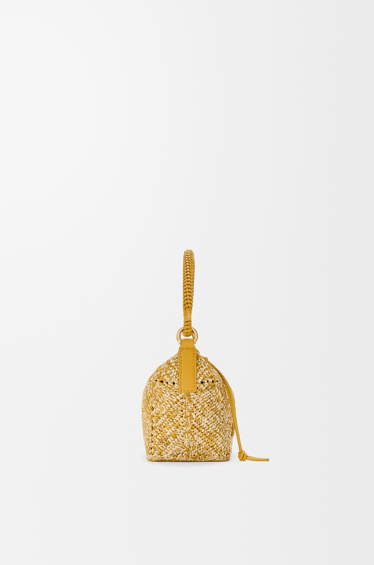 LOEWE Cala mini bag in melange raffia Mustard