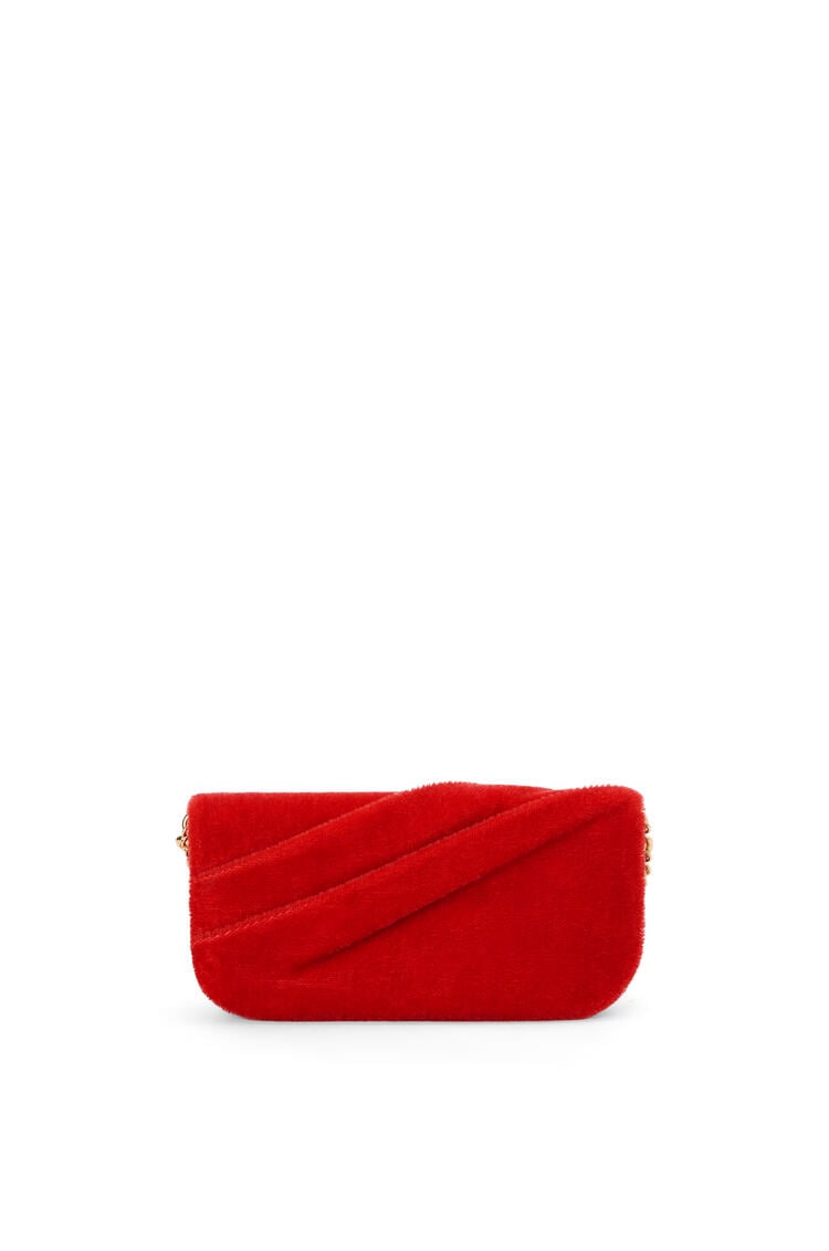LOEWE Bolso Goya clutch largo en piel de ternera y seda Rojo Escarlata pdp_rd