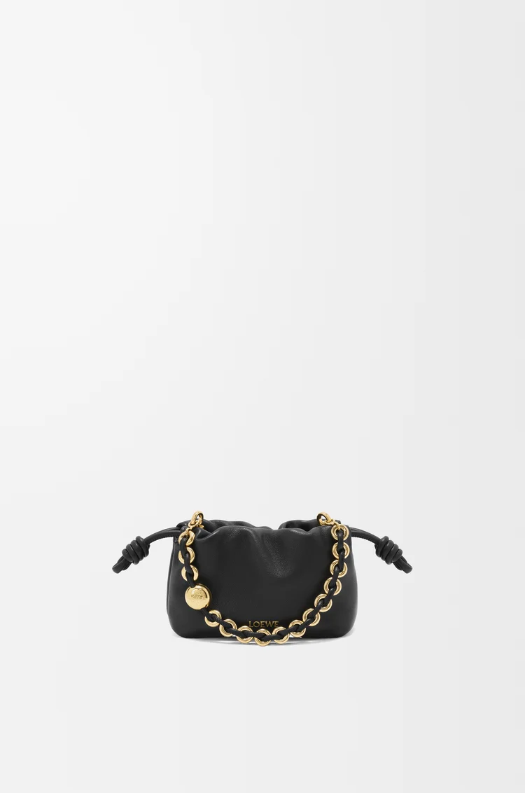 LOEWE Bolso Flamenco purse nano en piel napa de cordero suave Negro