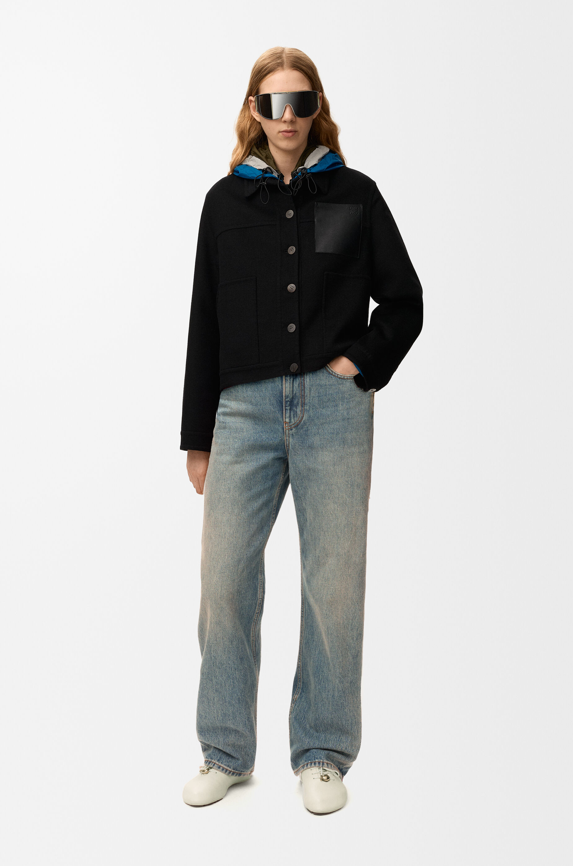Workwear jacket in wool and cashmere Black - LOEWE APAC official