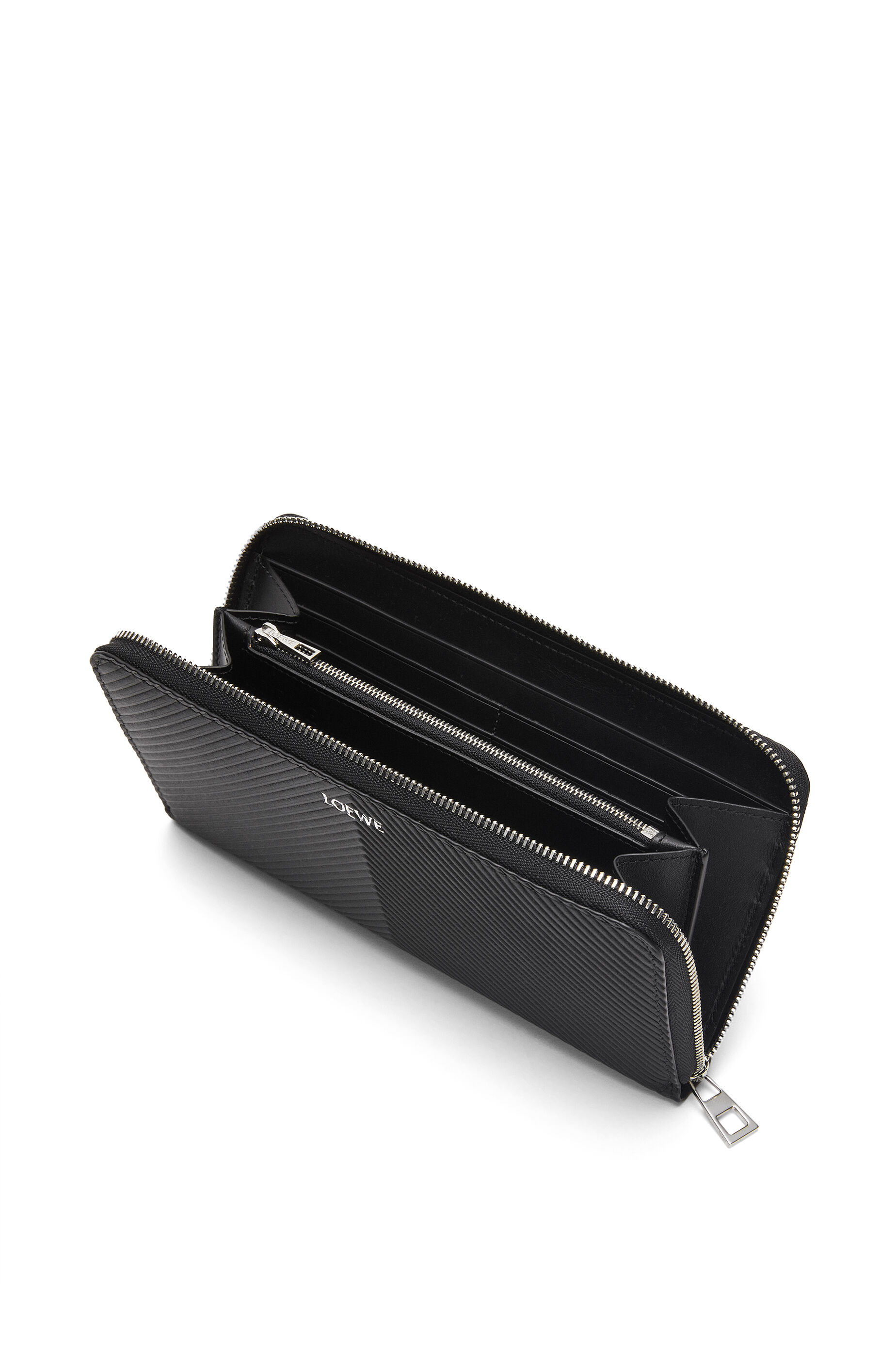 【予約販売品】 ジップアラウンド ウォレット（テクスチャードクラシックカーフ） ブラック - LOEWE 小物