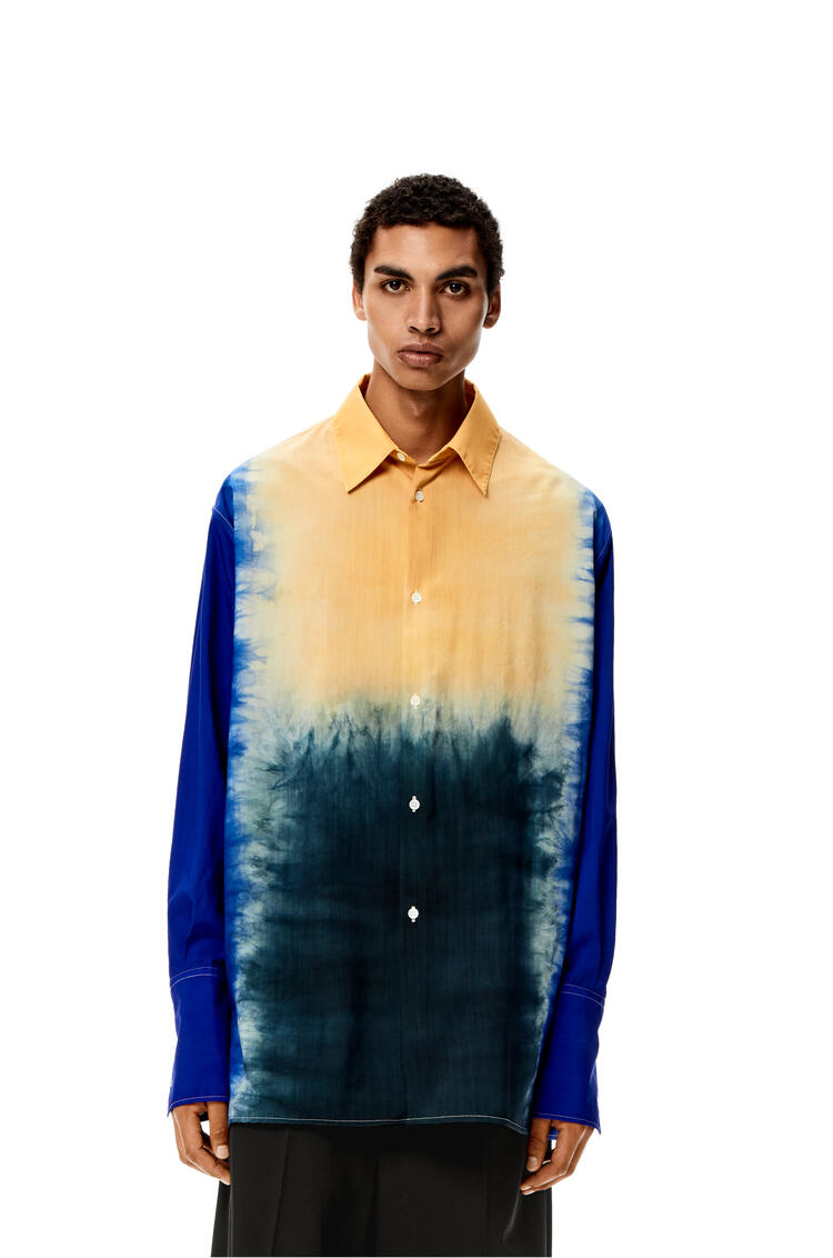 LOEWE Camisa de lana desteñida Azul Oscuro/Multicolor pdp_rd