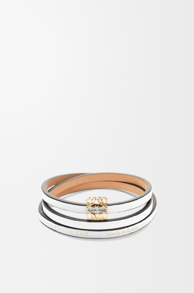 LOEWE Brazalete en piel de ternera Blanco Suave