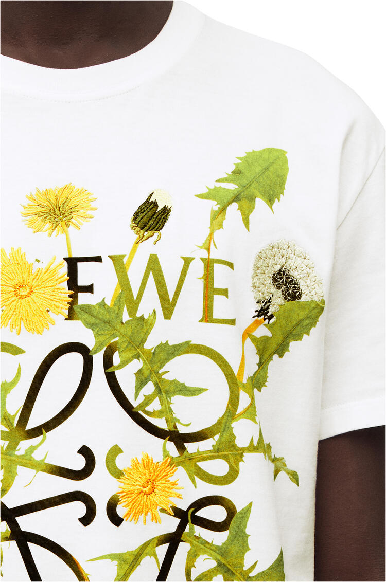LOEWE Anagram flowers T-shirt in cotton White