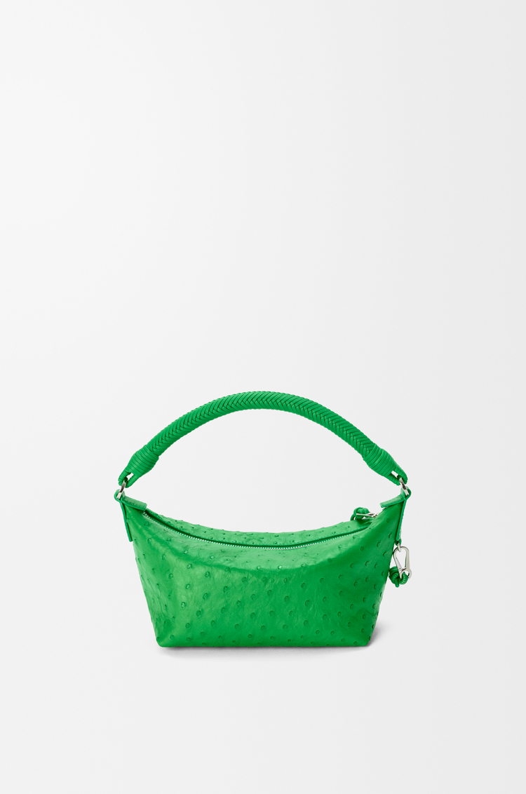 LOEWE Bolso Cala mini en piel de avestruz Verde Trébol