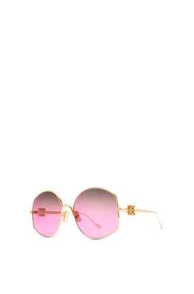 LOEWE Oversize sunglasses in metal Pink/Dark Green plp_rd
