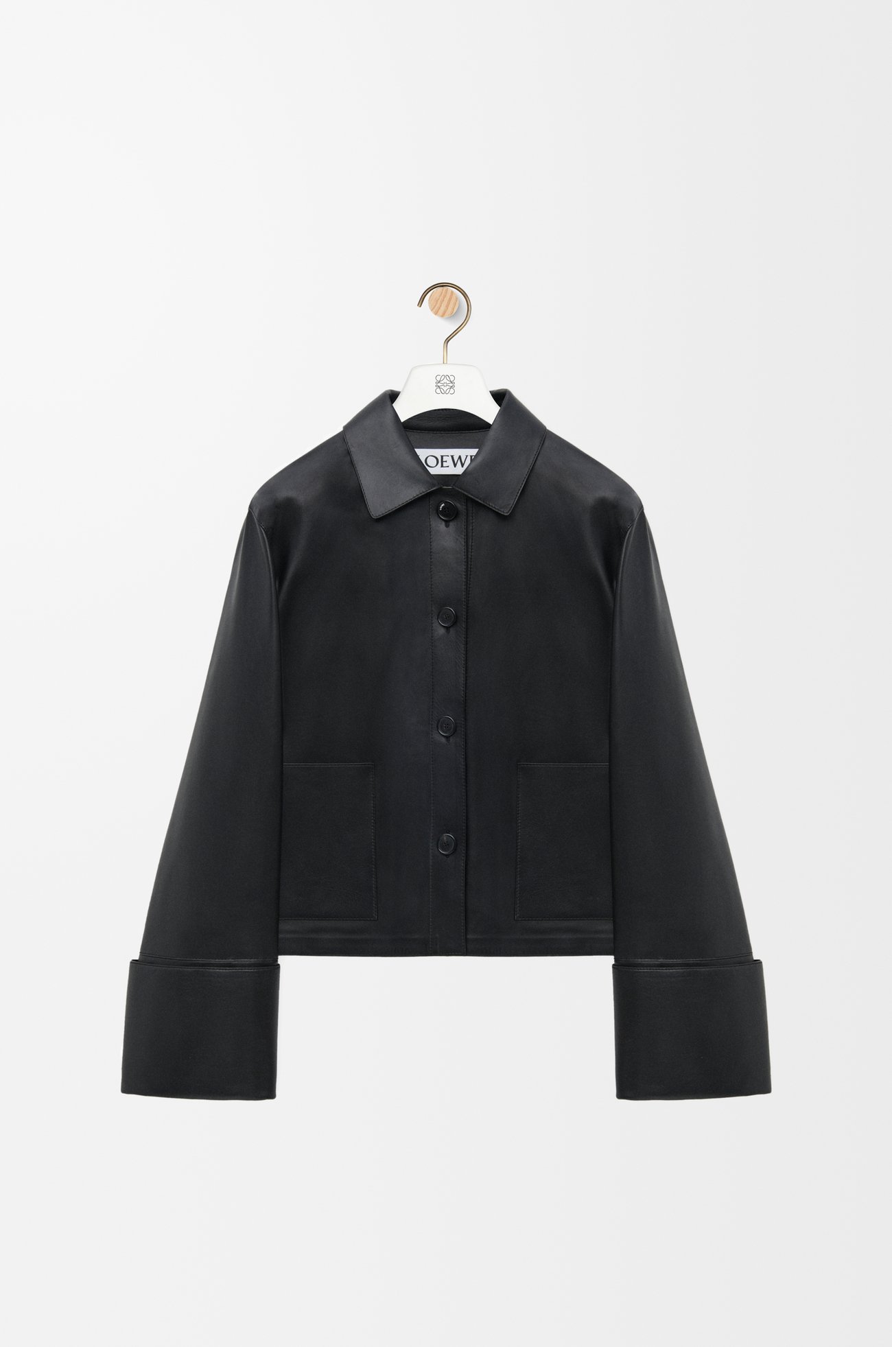 LOEWE Turn-up jacket in nappa lambskin Black