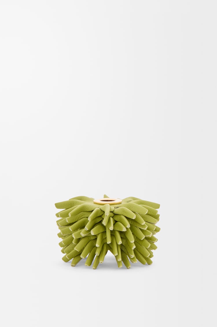 LOEWE Small flower charm in calfskin Meadow Green