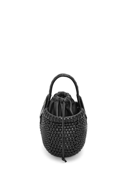 LOEWE Mini Diamond Round Basket bag in calfskin Black plp_rd