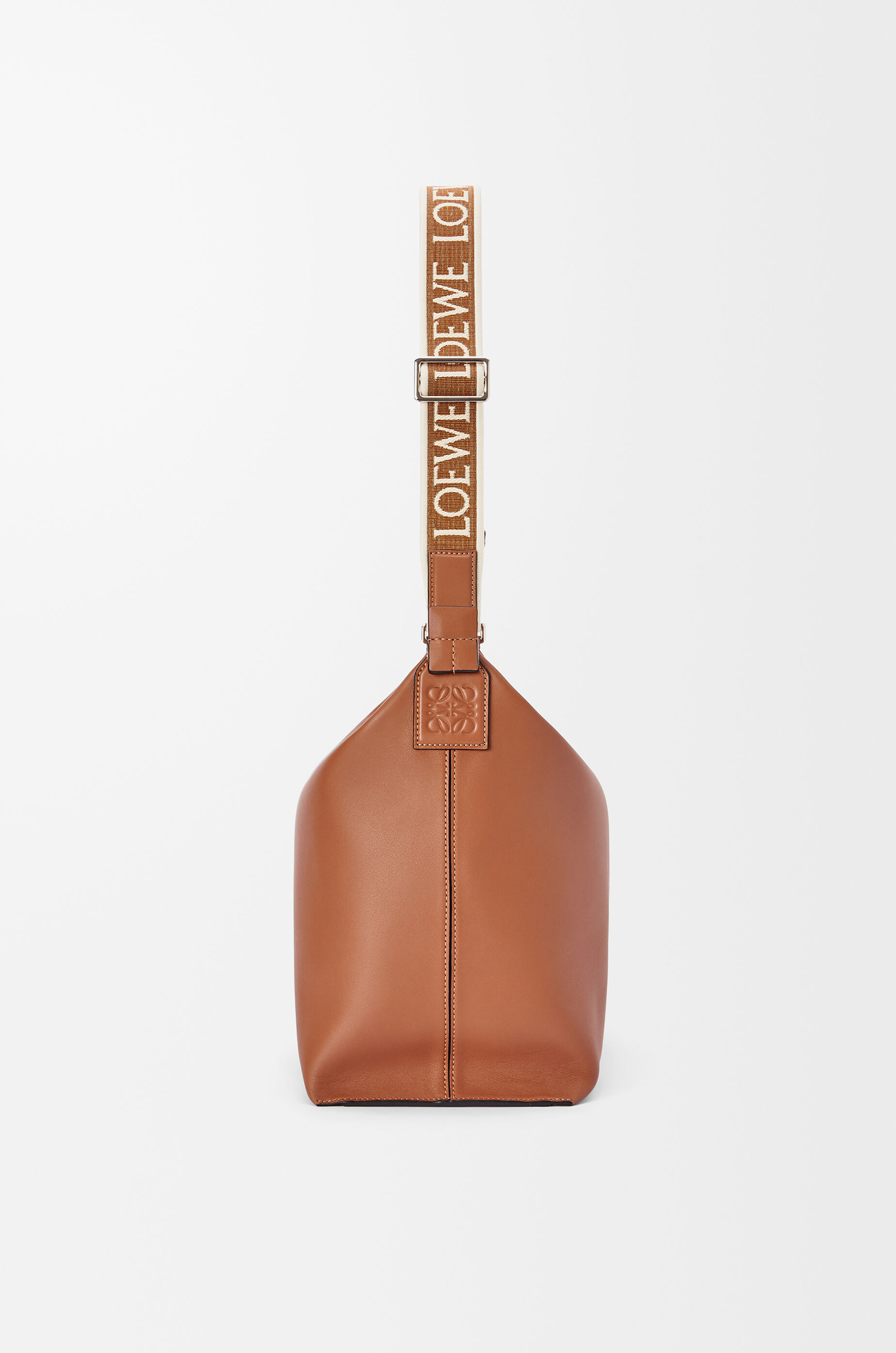 Cubi Crossbody bag in supple smooth calfskin and jacquard
