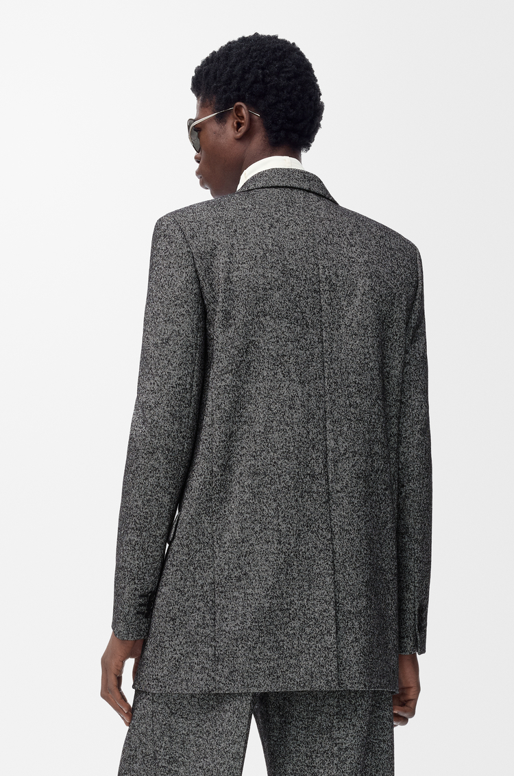LOEWE Jacket in wool blend Black/White