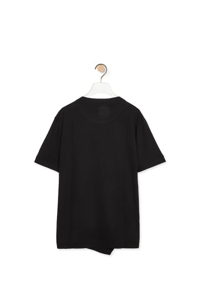 LOEWE Asymmetric T-shirt in cotton blend Black plp_rd