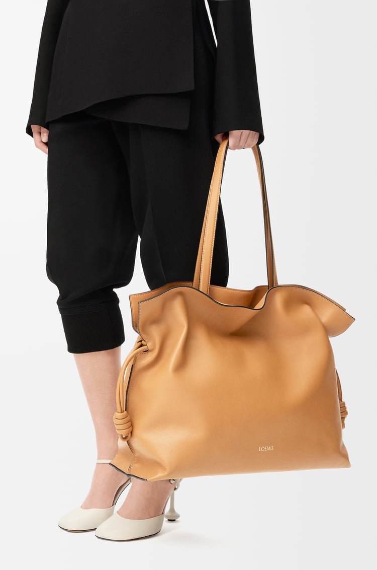 LOEWE XL Flamenco clutch in nappa calfskin Warm Desert