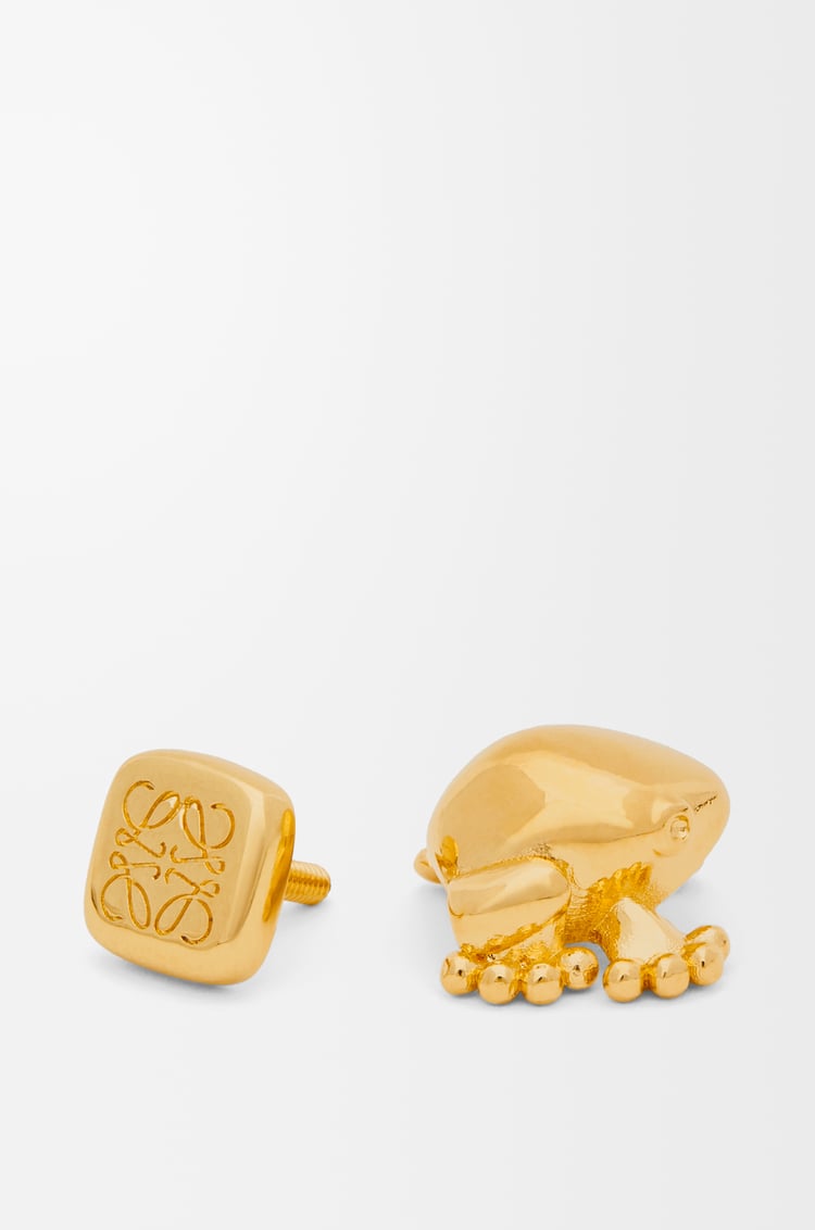 LOEWE Pin Frog en latón Dorado