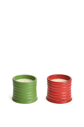 LOEWE Tomato Leaf and Luscious Pea candle set Green/Red