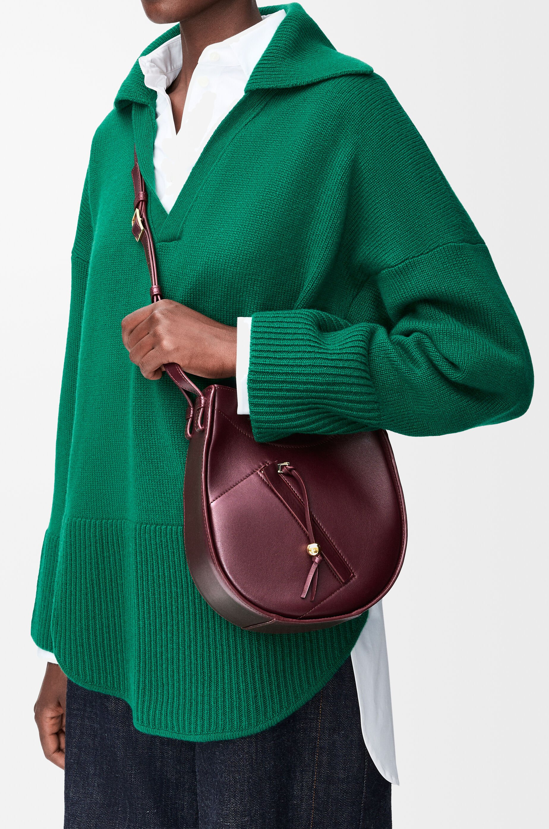 ハンモック スライスバッグ（シャイニーカーフ） レッド - LOEWE