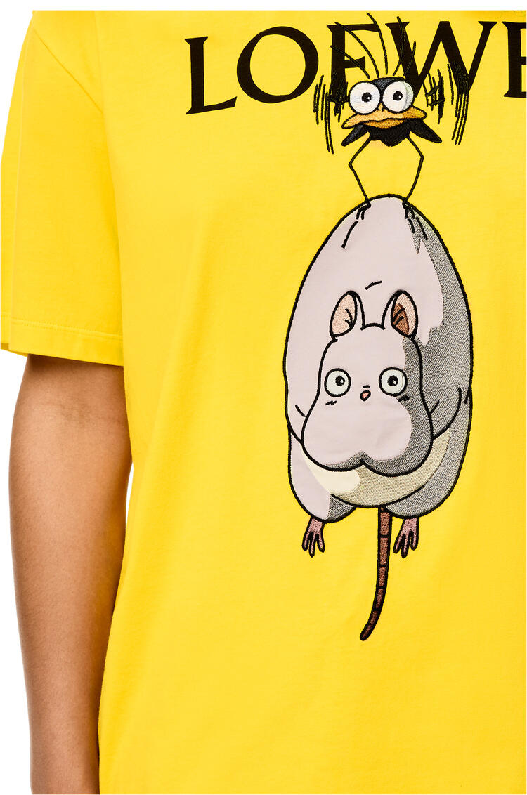 LOEWE Yu-Bird T-shirt in cotton Yellow/Multicolour pdp_rd