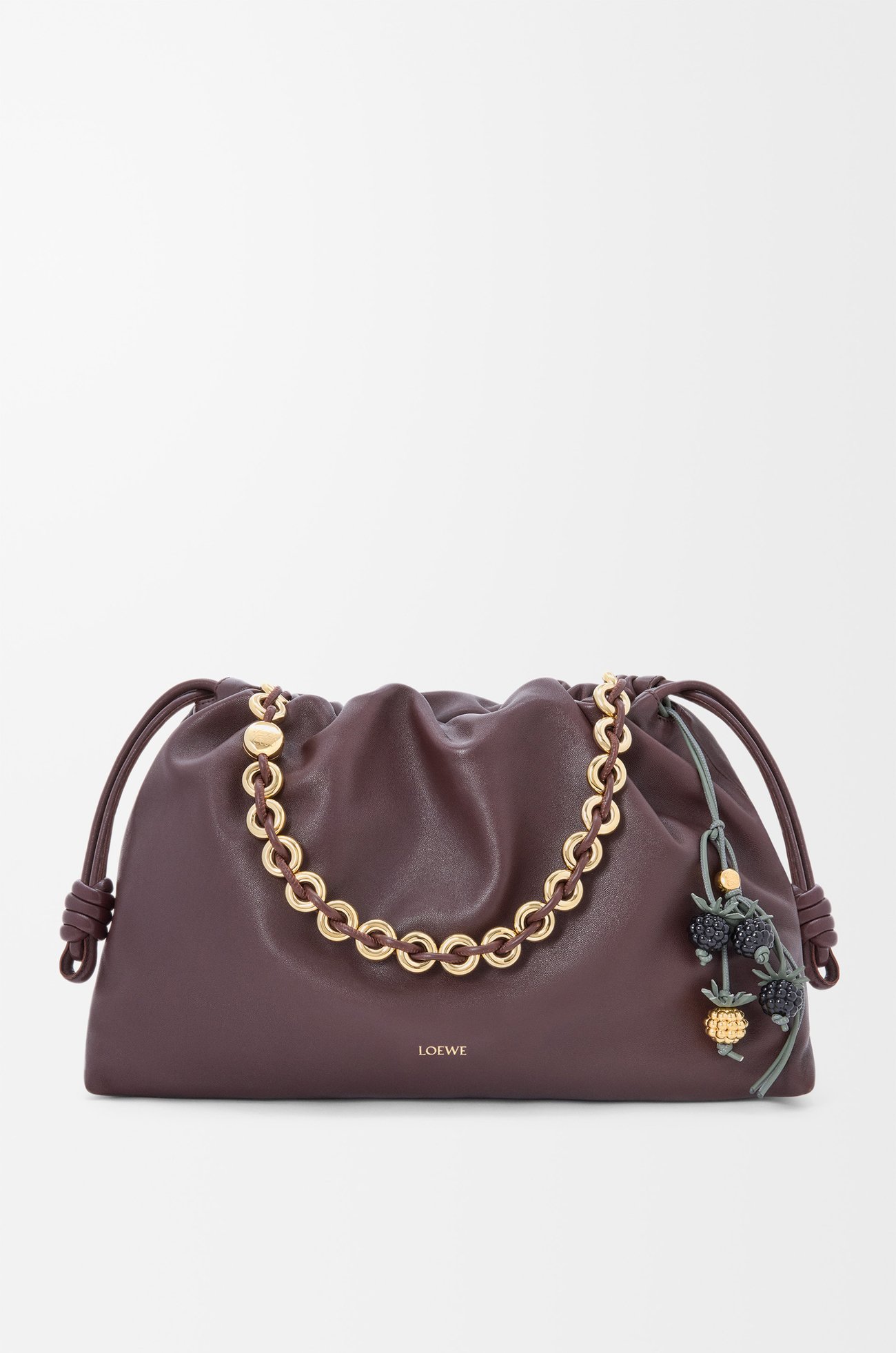 LOEWE Charm Berry en piel de ternera Negro/Verde