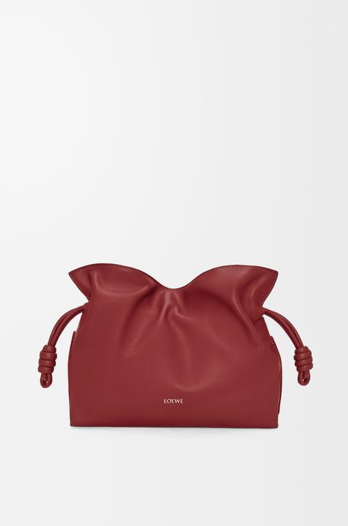 LOEWE フラメンコクラッチ ミディアム（ナパカーフ） バーントレッド