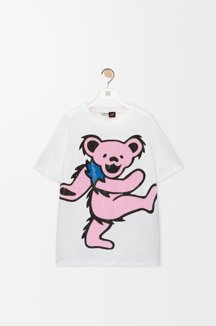 LOEWE Camiseta de corte holgado en algodón Blanco/Multicolor