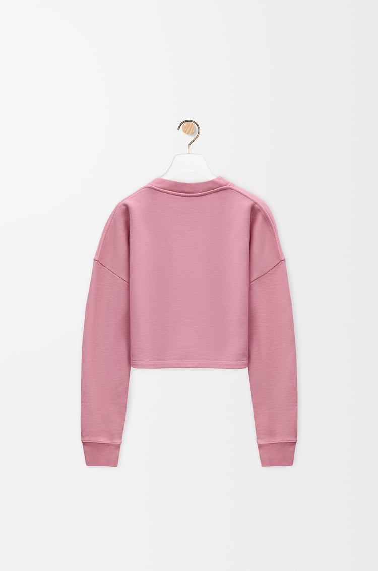LOEWE Cropped sweatshirt in cotton Pink