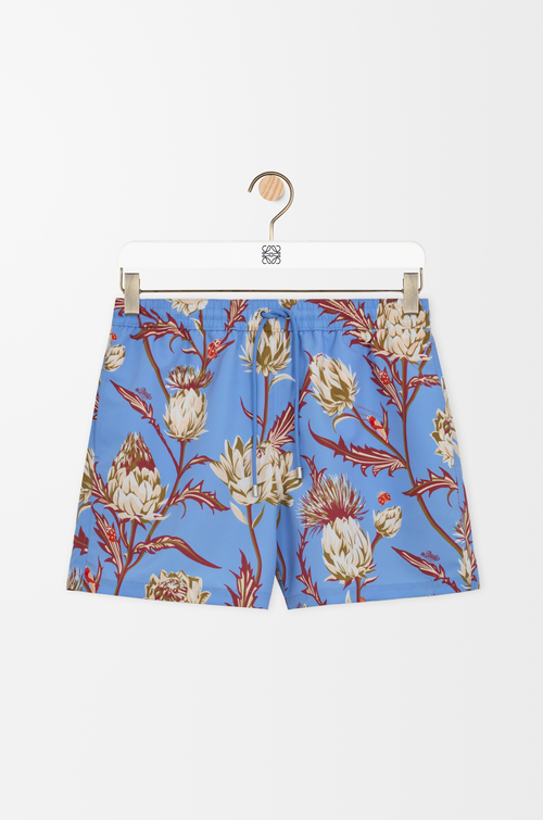 LOEWE Swim shorts in technical shell Blue/Multicolor