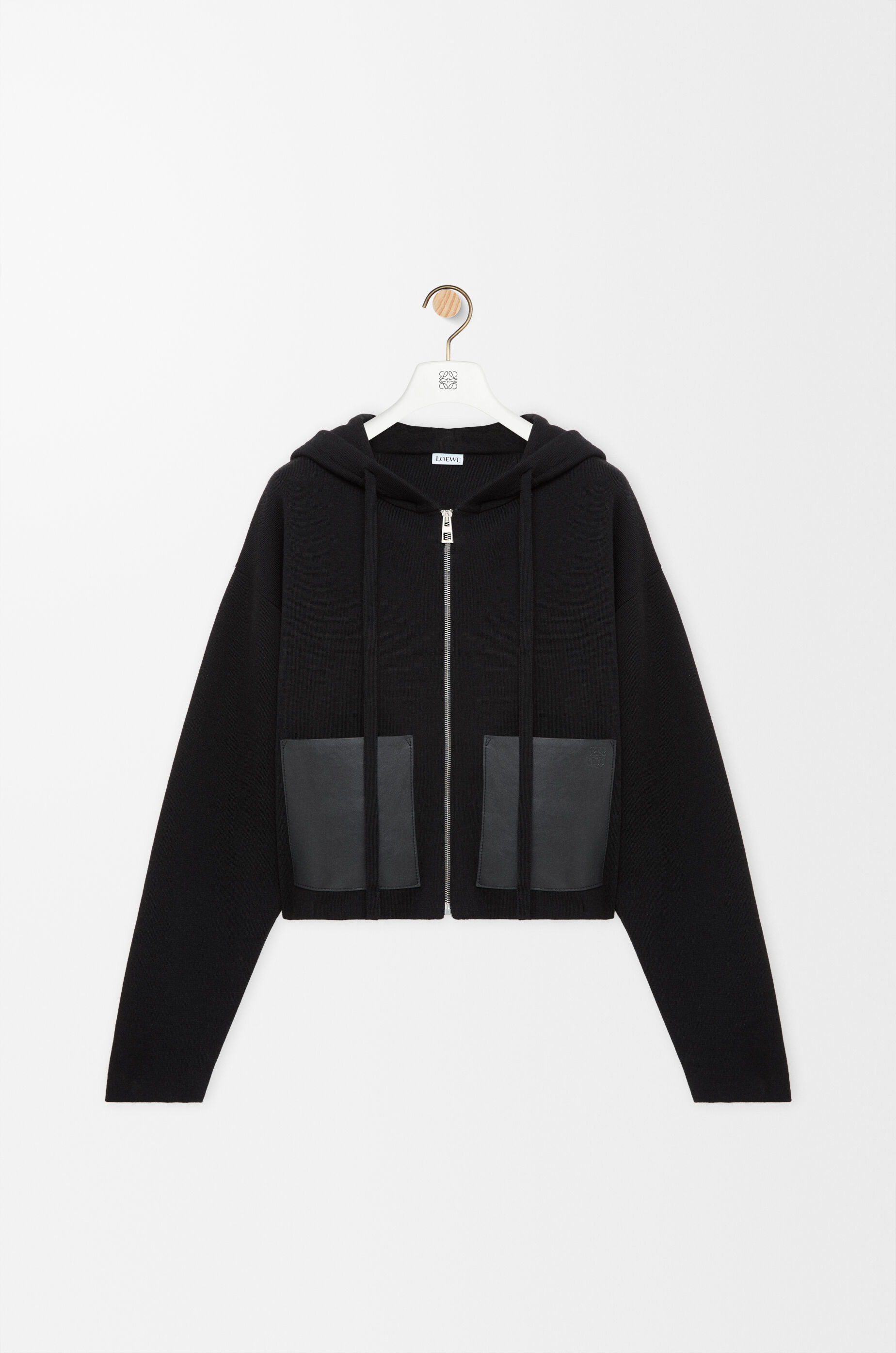 LOEWE ロエベ ジップアップ プルオーバー ジップアップ フーディー（ウール） ブラック - ロエベ 日本 公式サイト