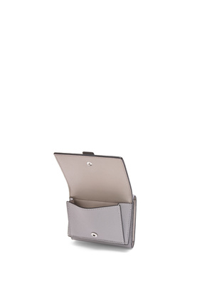 LOEWE Trifold wallet in soft grained calfskin Pearl Grey/Light Pale Green
