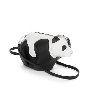 LOEWE Minibolso Panda en piel de ternera clásica Negro/Blanco plp_rd