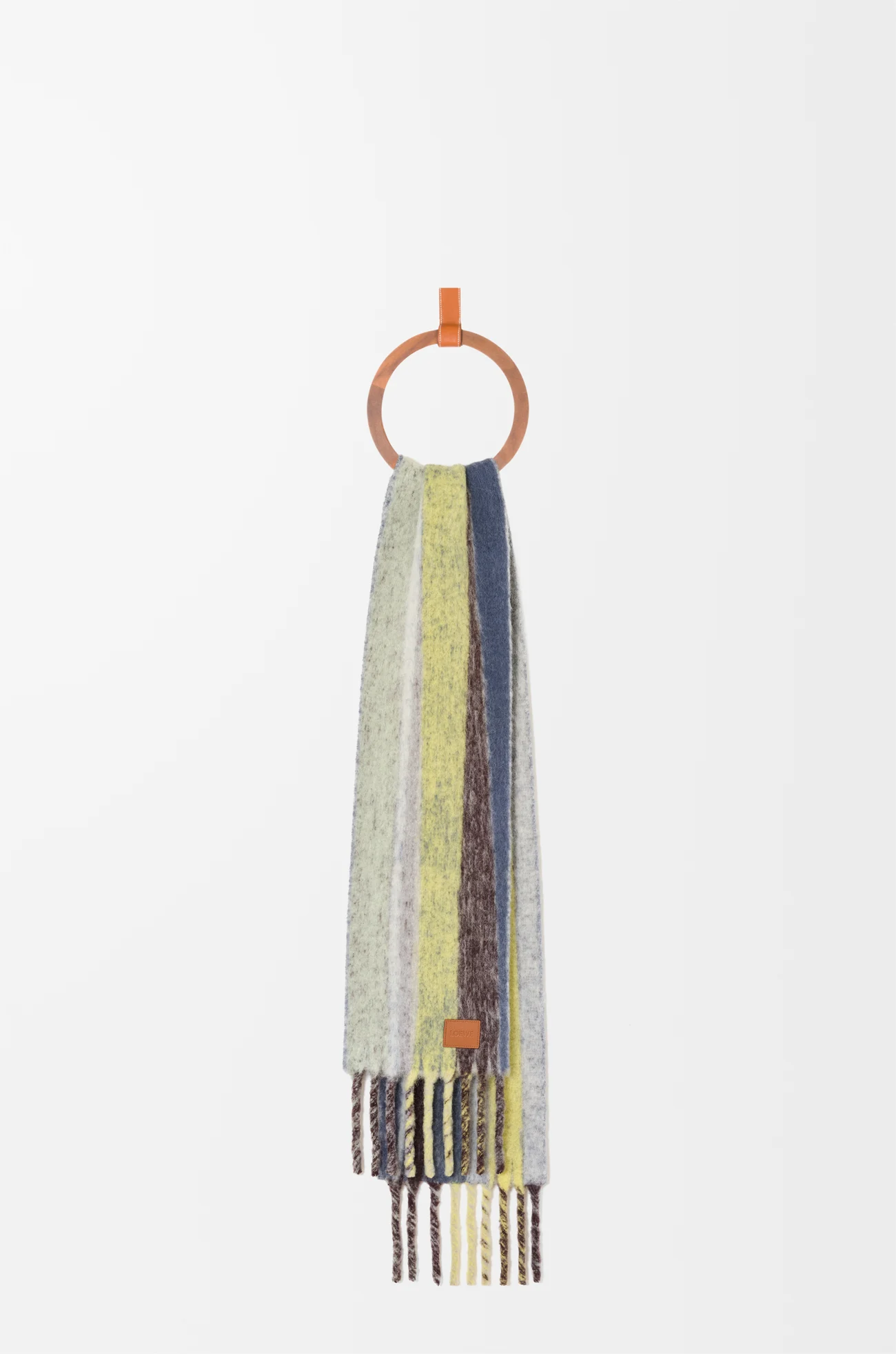 LOEWE Scarf in alpaca and wool blend Yellow/Navy