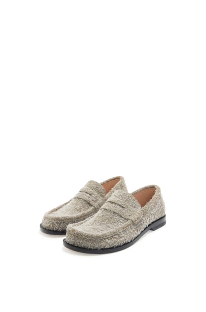 LOEWE Campo loafer in brushed suede Khaki Green plp_rd