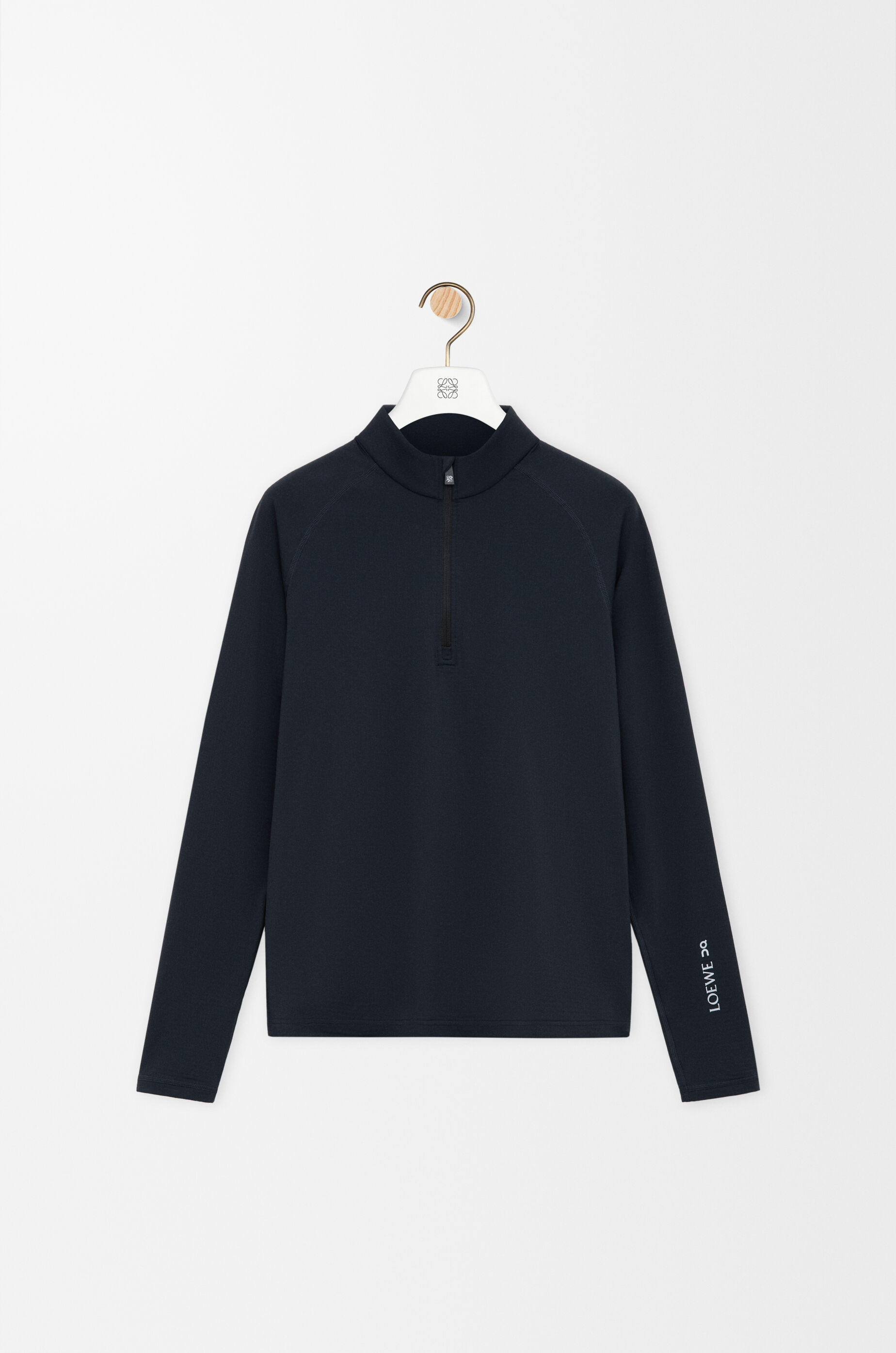 LOEWE Mock neck top in technical knit Black