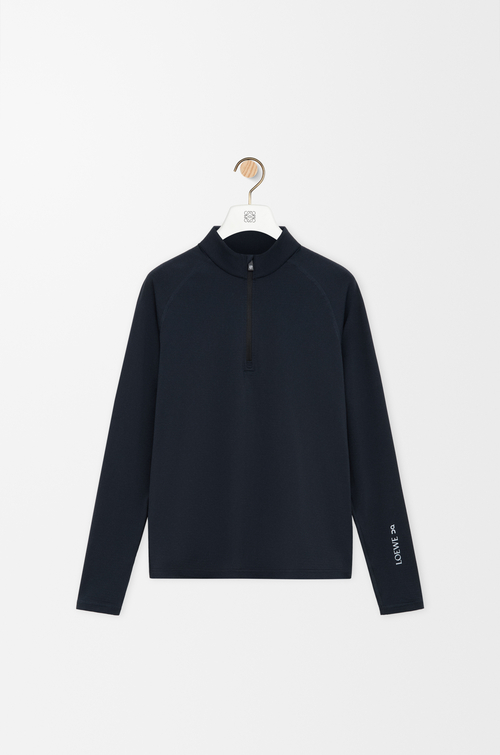 LOEWE Mock neck top in technical knit Black