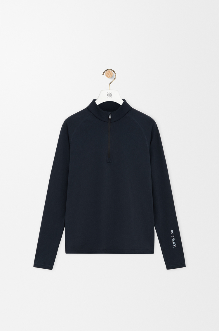 LOEWE Mock neck top in technical knit Black