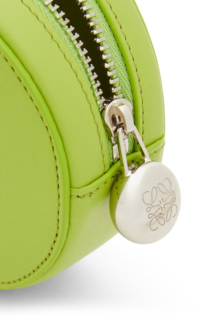 LOEWE Pebble cookie key holder in shiny nappa calfskin Green Leaf