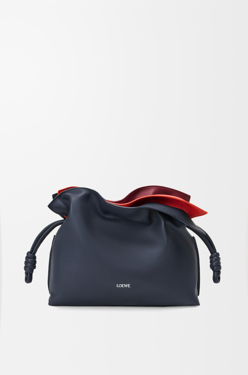 LOEWE Medium layered Flamenco clutch in nappa calfskin Multicolor Deep Navy