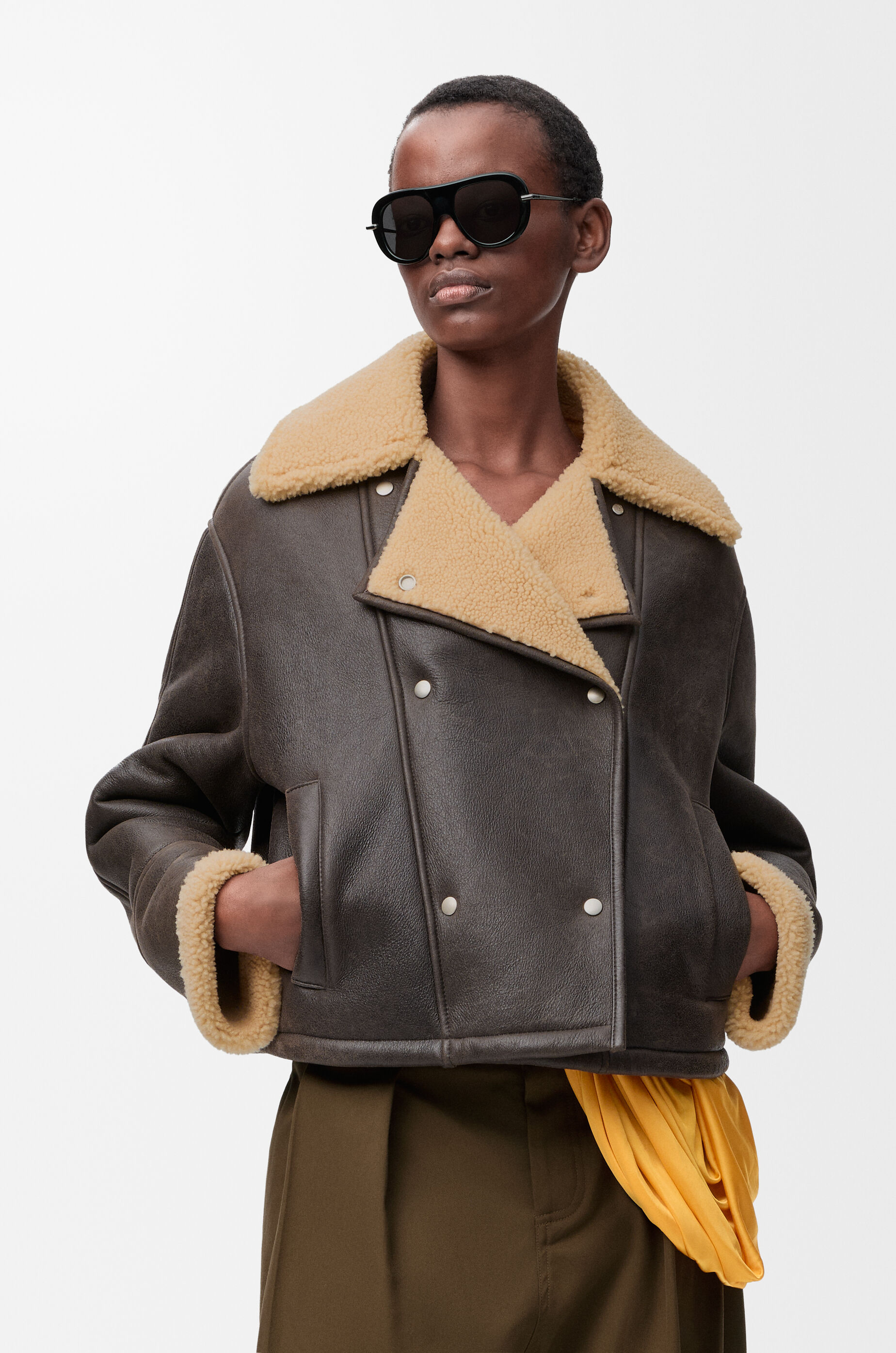 Jacket in shearling Brown - LOEWE