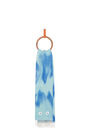 LOEWE Calcifer scarf in mohair and wool blend Blue/Light Blue