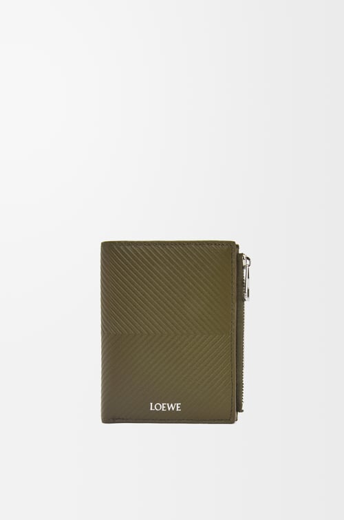 LOEWE Cartera compacta fina en piel de ternera Verde Caqui Oscuro plp_rd
