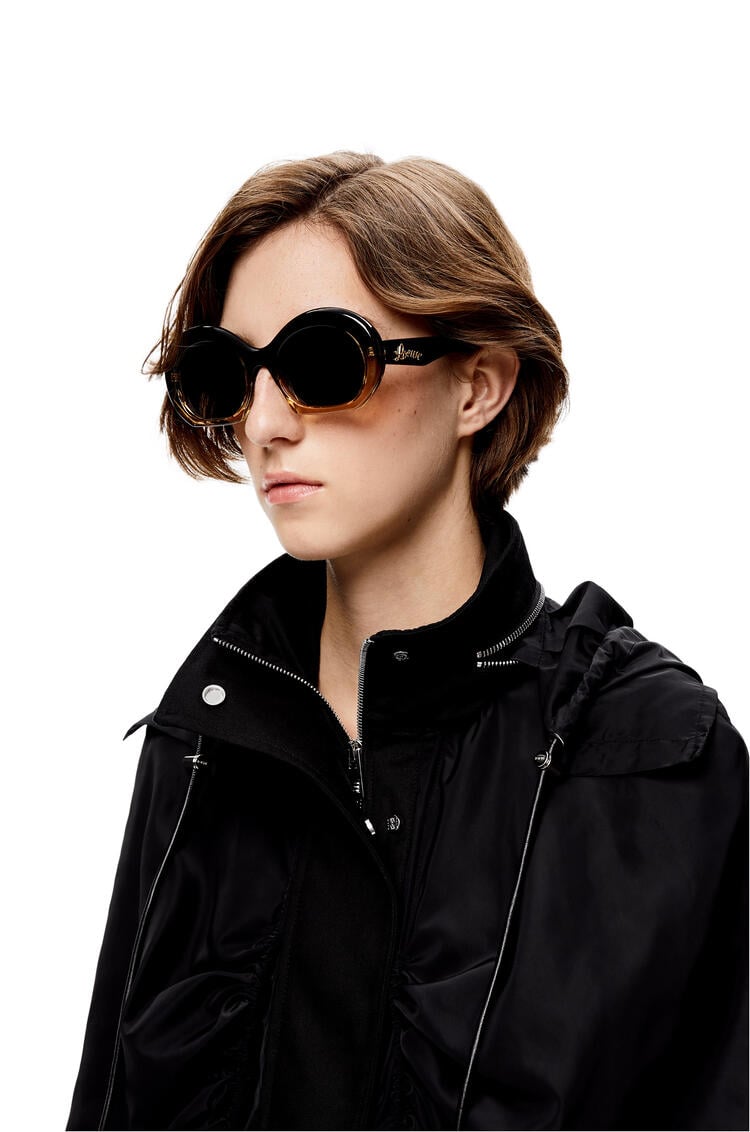LOEWE Halfmoon sunglasses in acetate Gradient Black/Beige